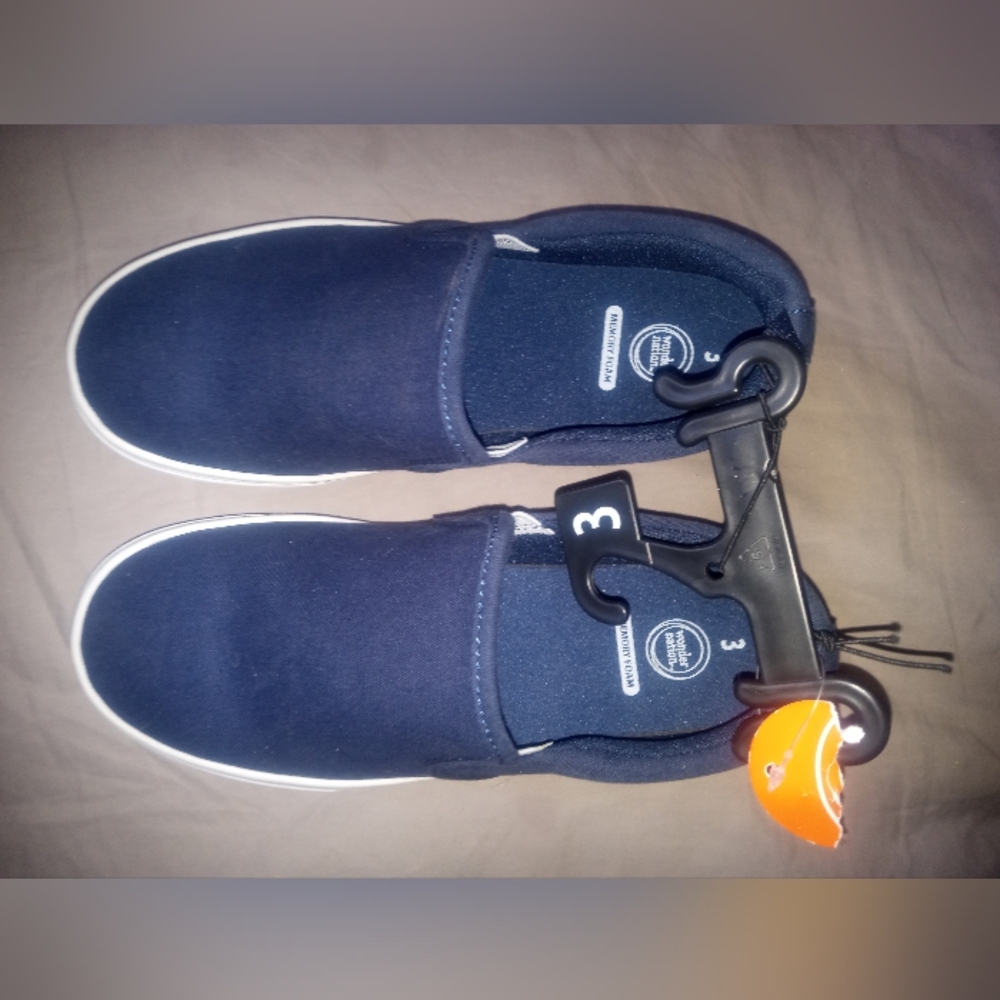 Kids Navy Slip-On Shoes